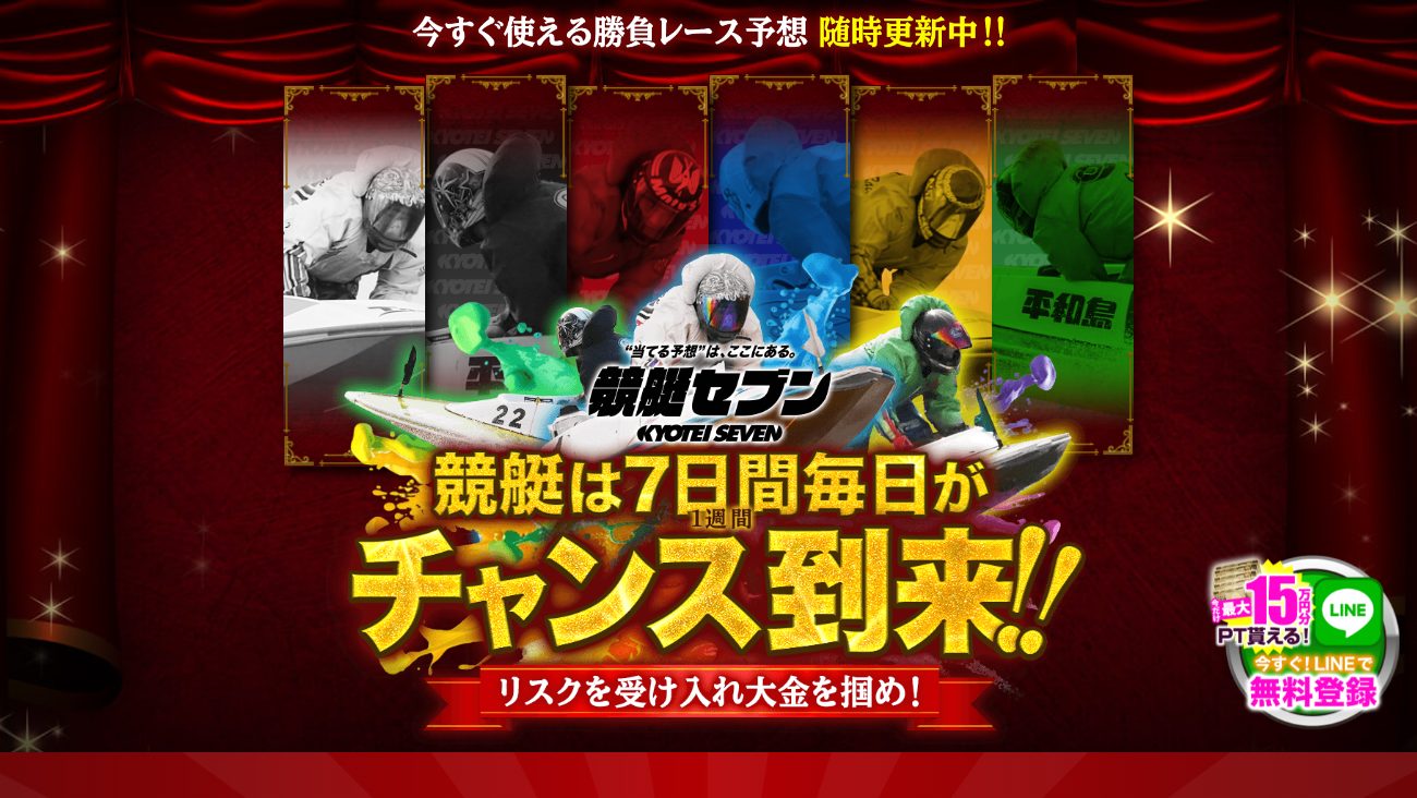 競艇セブン ┃TOPの公式サイト画面